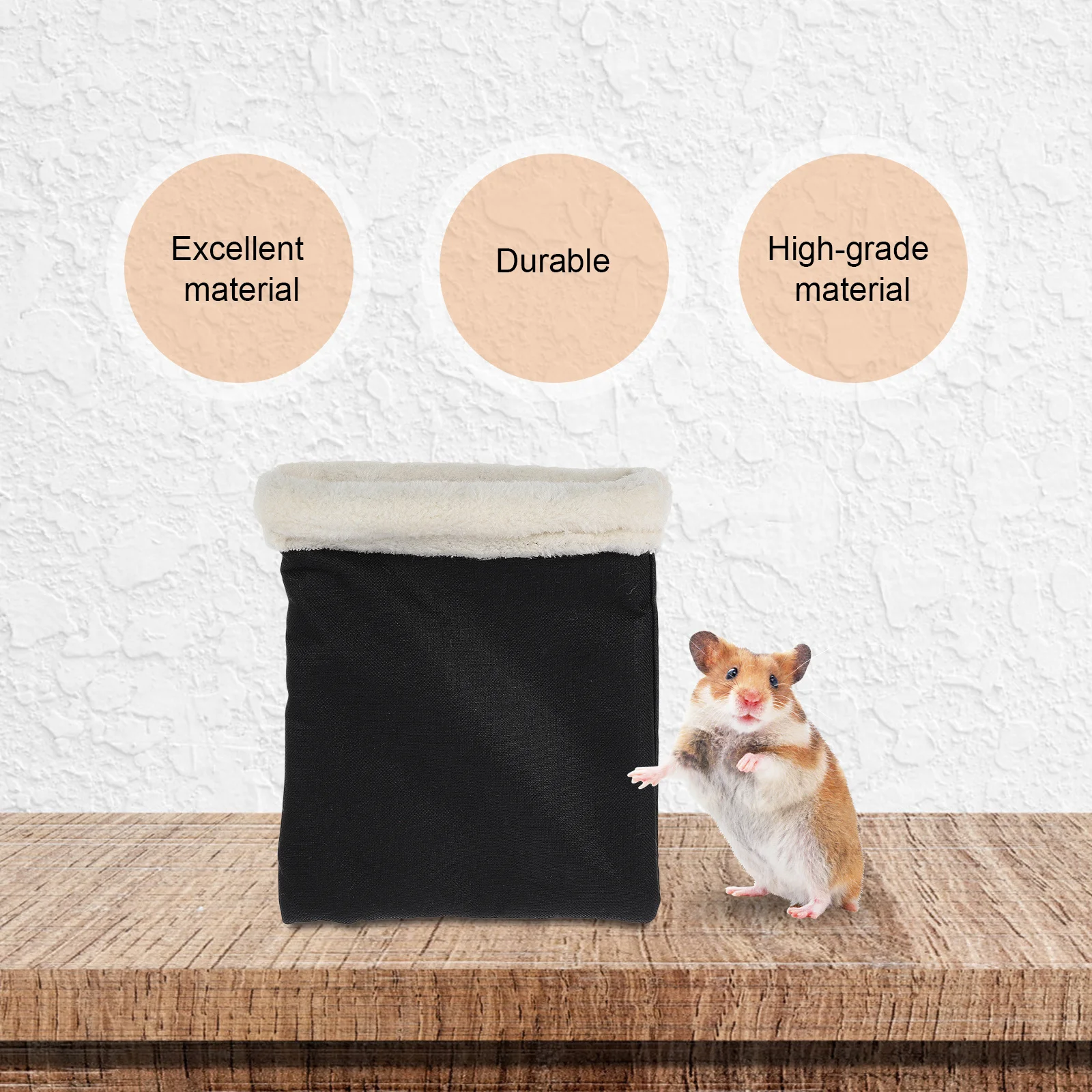 

Warm Pet Nest Sleep Sack 1 Piece Soft Wrap Blanket Bed for Hamster Rabbit Small Pets Comfortable Burrow Use