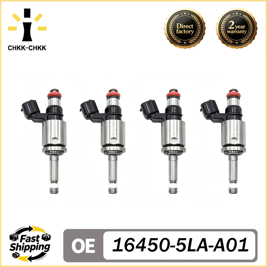 

CHKK-CHKK High Quality 4x 16450-5LA-A01 fuel injector for HONDA Acura ILX 2016~2017 TLX 2015~2017 2.4L l4
