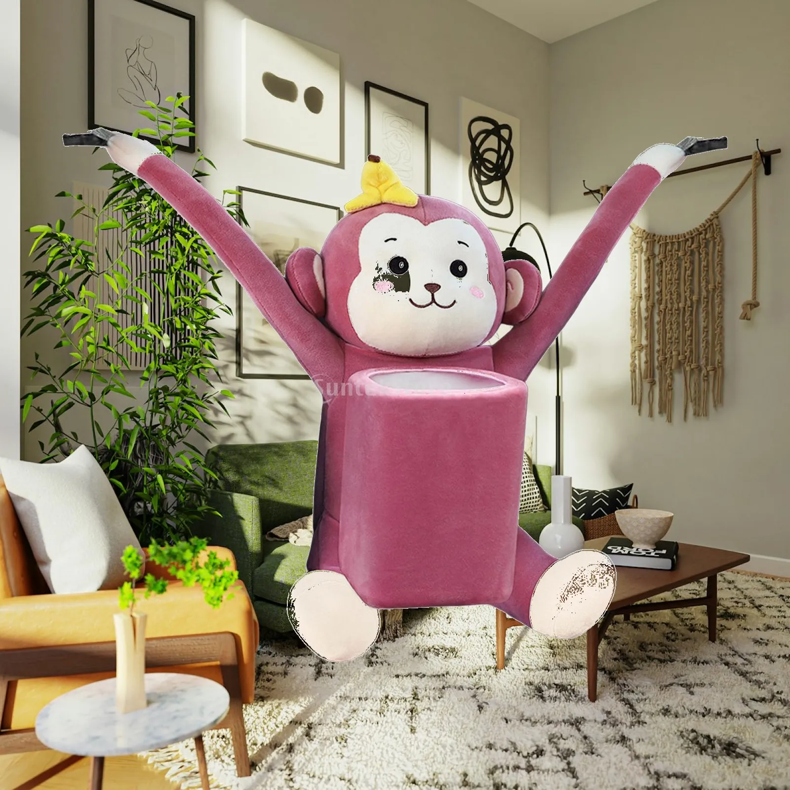 

Cute Tissue Holder Hanging Tissue Case Trash Bin Trash Bag Universal Interior Decoration Organizer for Car