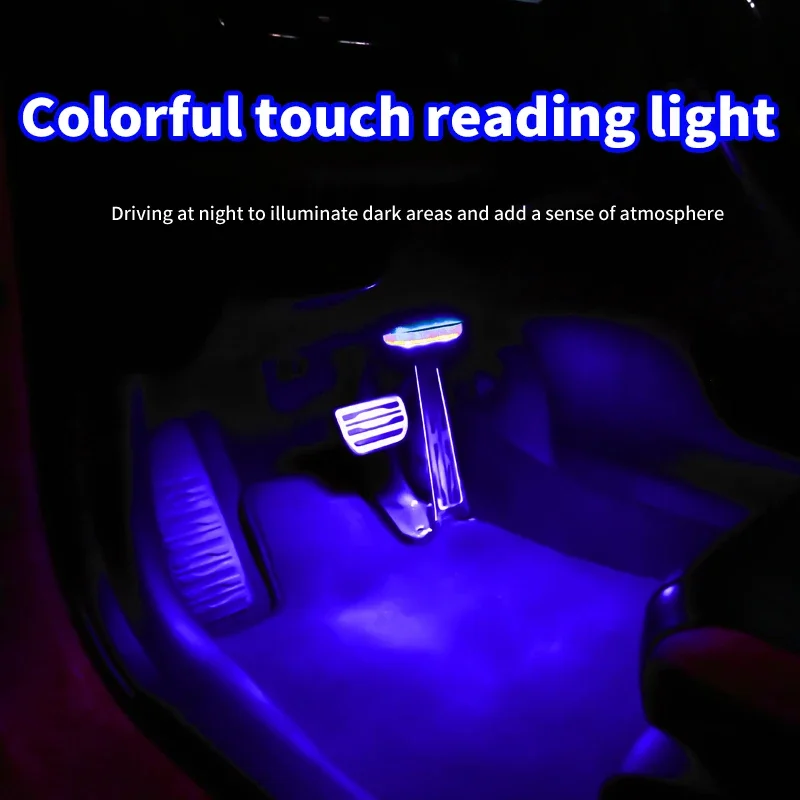 Mini luce interna per auto Touch Luce ambientale Lampada da lettura per tetto automatico Lampada da lettura per soffitto a LED Car Styling Touch Luce notturna Ricarica USB