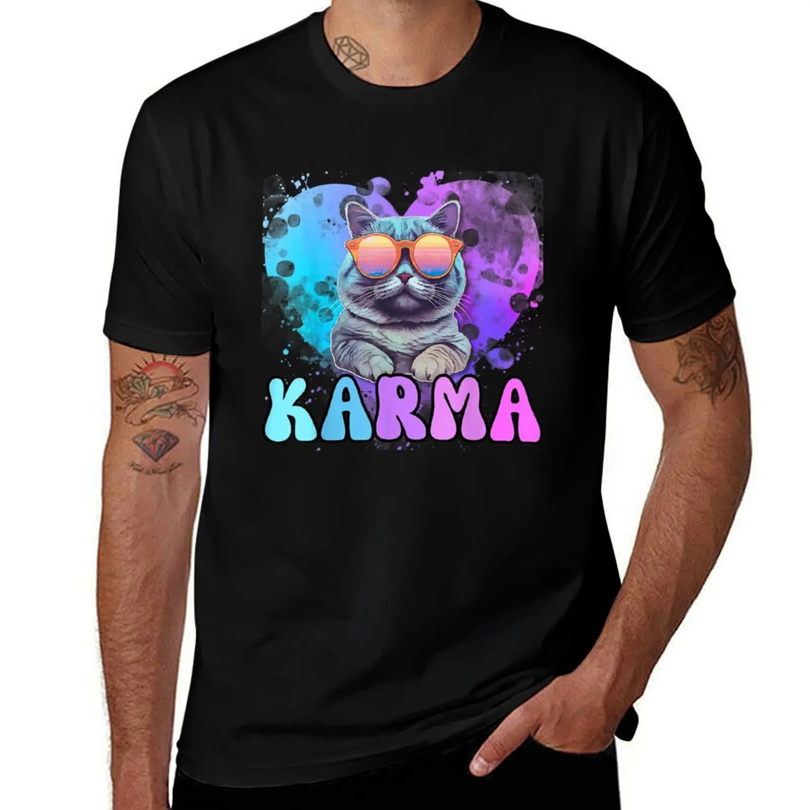 

Karma Is A Cat Karma Is My Boyfriend Cruel Summer Cat Lover T-Shirt Halloween Casual T-Shirt