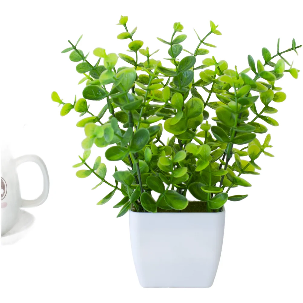 4pcs Artificial Potted Plants Small Faux Greenery for Home Decoration Shelf Desk and Office Spaces with Realistic Leaf Details