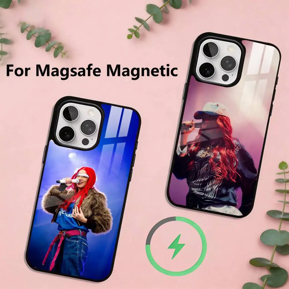 

Чехол для телефона Singer D-De La R-Rose для iPhone 17, 16, 15, 14, 13, 12, 11 Plus, Pro, магнитный, с беспроводной зарядкой Magsafe