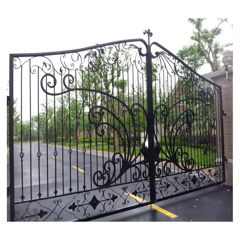 Direct Sales Wrought Iron Metal House Aluminum Gate Design for Workshop