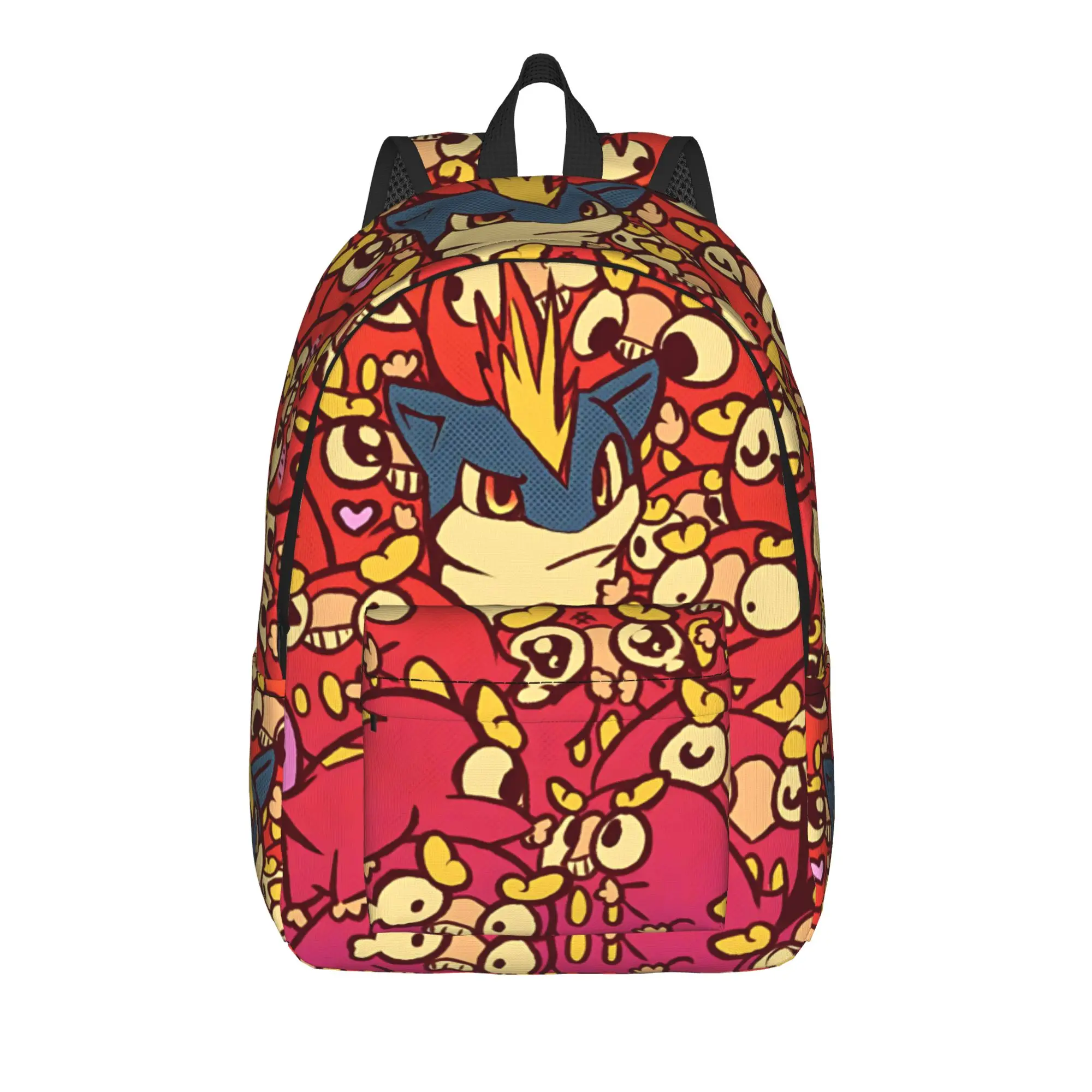 Fashion Cartoon Pokemon Theme Backpack  Mochilas Cool For School Zipper Closure Rucksack