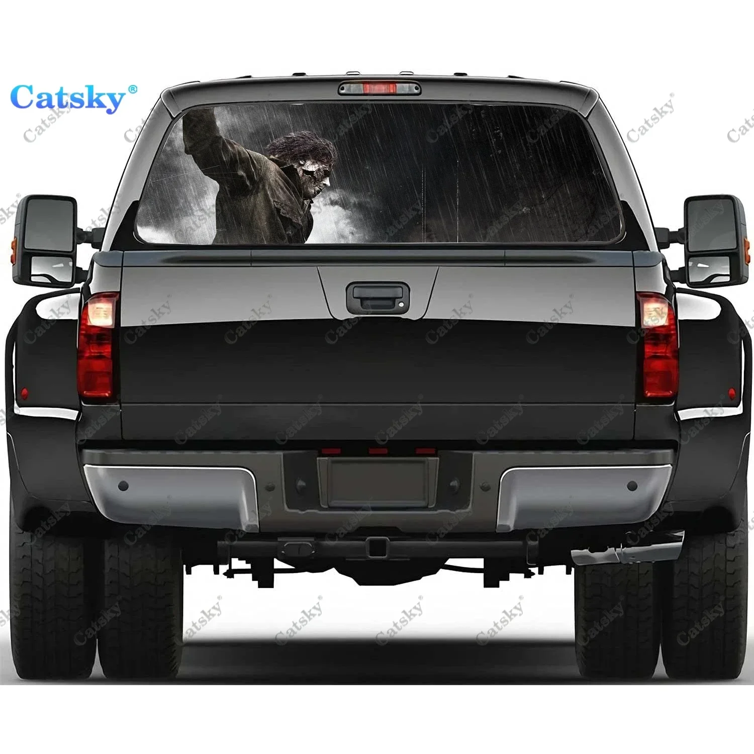 Michael Myers Rear Window Decals for Truck,Pickup Window Decal,Rear Window Tint Graphic Perforated Vinyl Truck Stickers