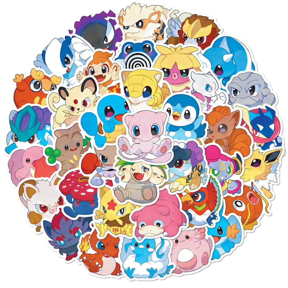 10/30/50 pçs bonito pokemon anime dos desenhos animados adesivos decoração diy telefone notebook mala portátil geladeira graffiti adesivo decalque brinquedo