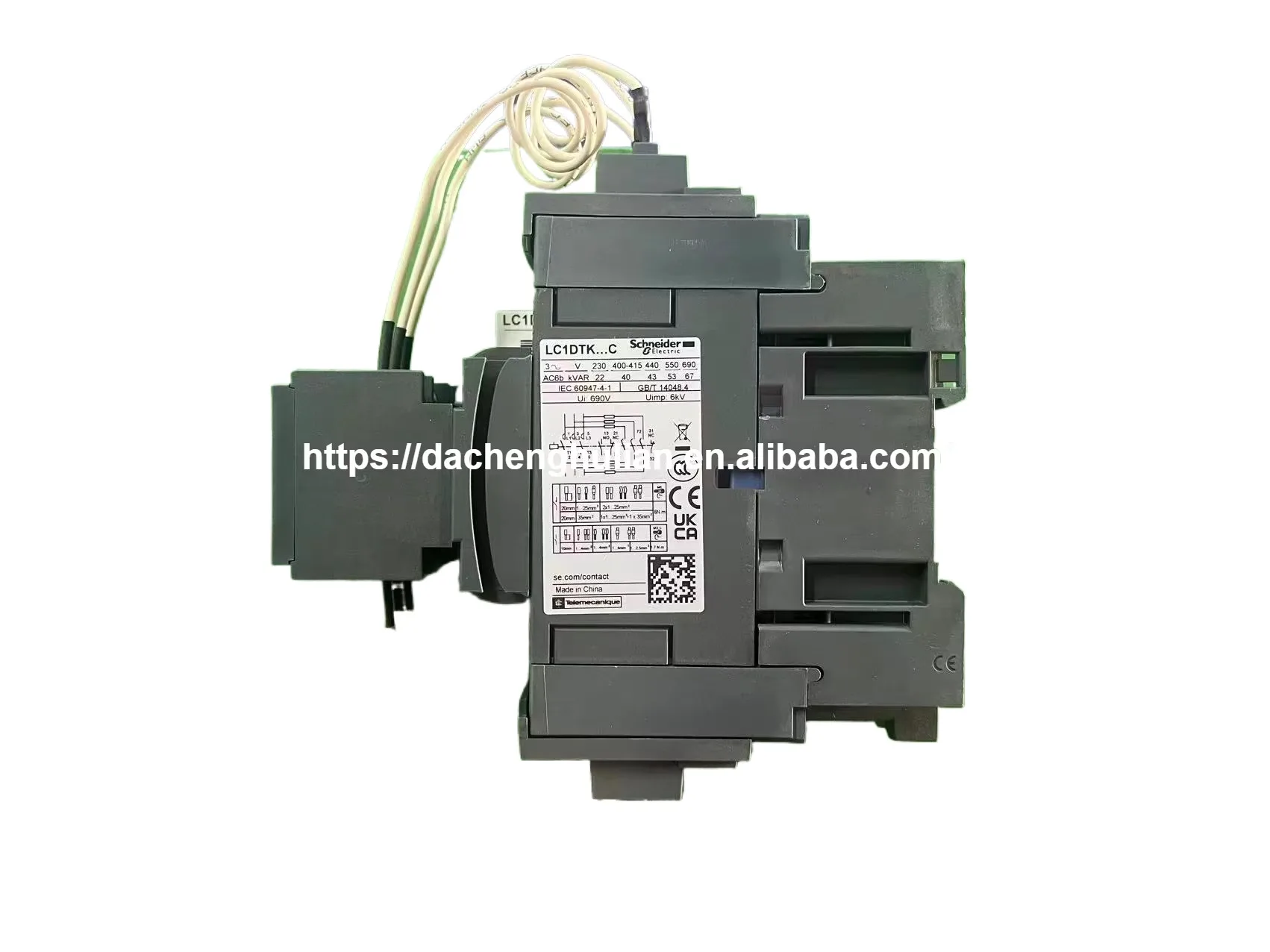 LC1D80P7C 3P Contactor 80A 230V Coil 1NO1NC Motor Distribution Cabinet