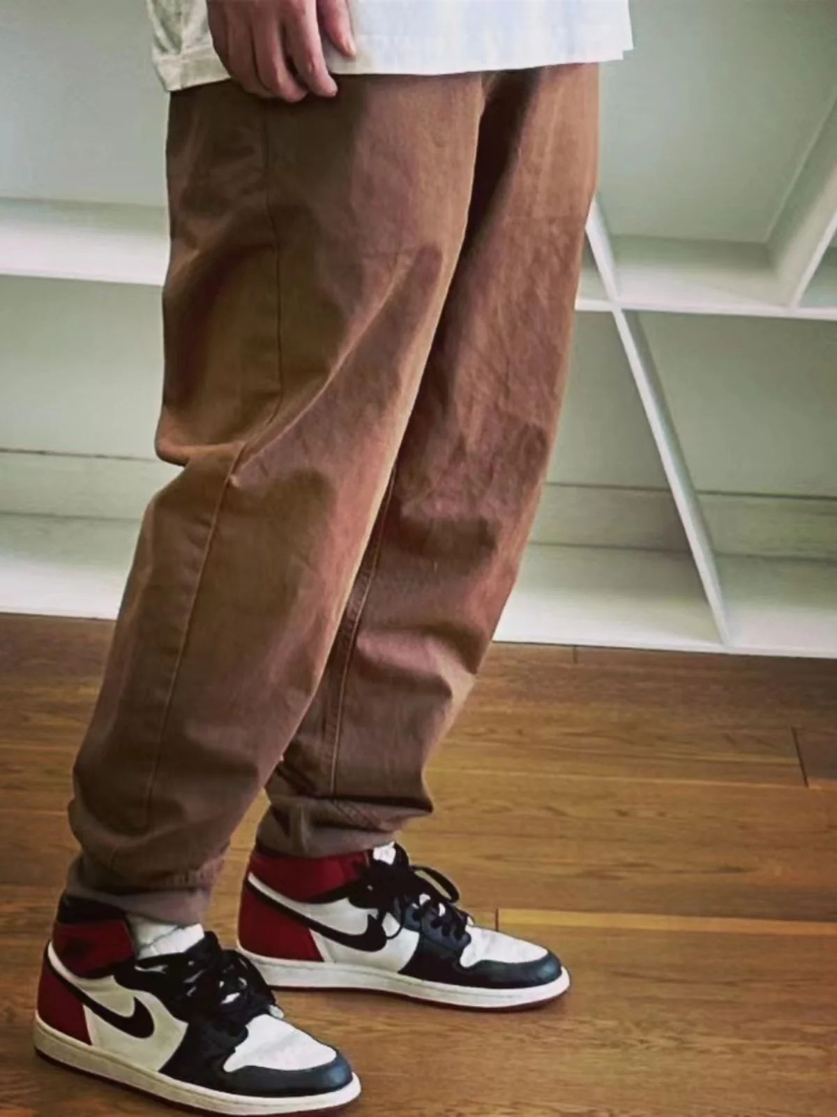 

BTTJOB Cleanfit Chino Jogger Pants Pure Cotton Khaki Casual Pants Straight Leg Fit Youthful Energy Sle All Seasons Use