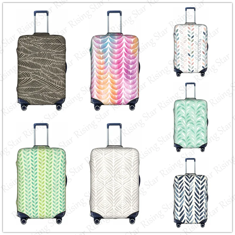

Herringbone leaf Thick Elastic Luggage Protective Cover Zipper Suit For 18-32 inch Bag Suitcase Covers Travel Accessories