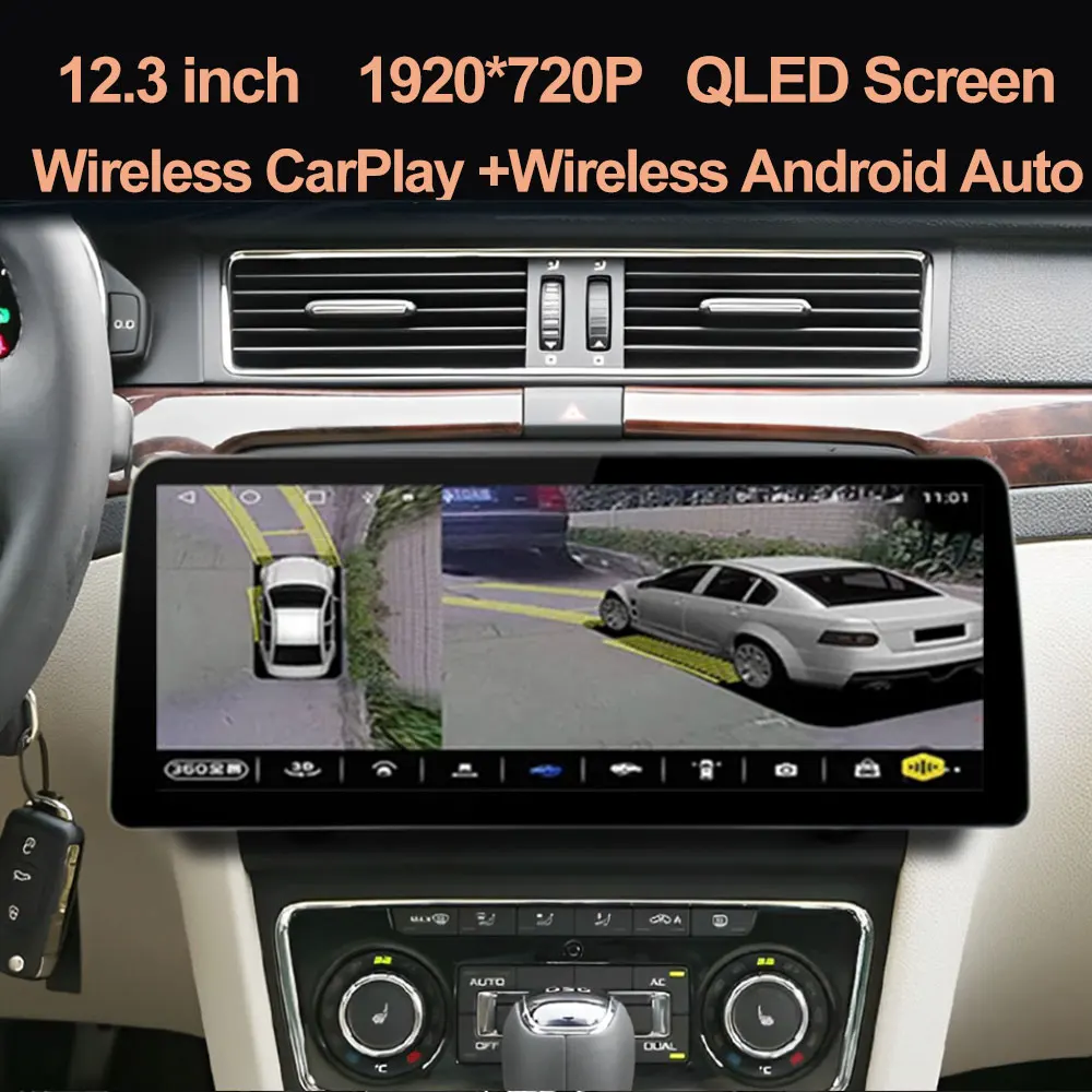 

For Skoda Superb 2 B6 2008-2015 12.3inch Screen Android 13 Car Video Player 2Din Radio Stereo GPS Multimedia Carplay Head Unit