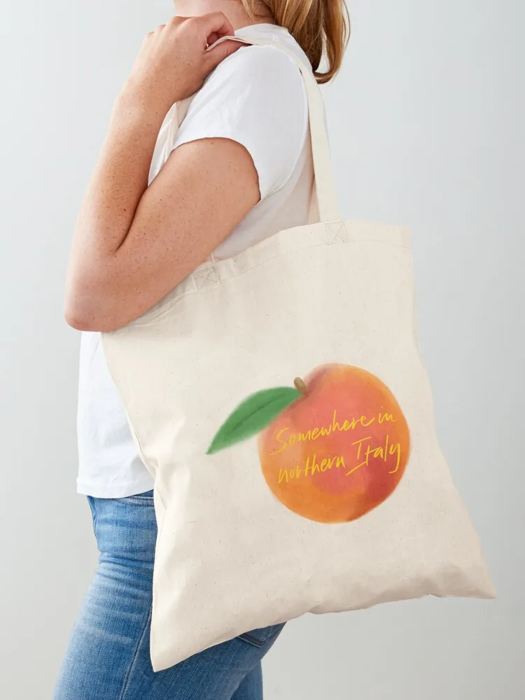 

Somewhere in Northern Italy Peach - Call Me By Your Name Tote Bag cute tote bag reusable shopping bags Women's shopper bag