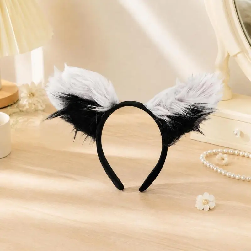 Creative Costuming Raccoon Accessory with Recognizable Black-and-Gray Styling for Imaginative Character Role Play 6XDA