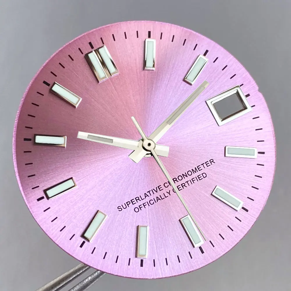29 مللي متر Nologo Sunburst ساعة الطلب الأيدي مجموعة صالح Datejust نمط NH35 NH36 4R35 4R36 مضيئة التلقائي ساعة يد تعمل بالحركة اكسسوارات