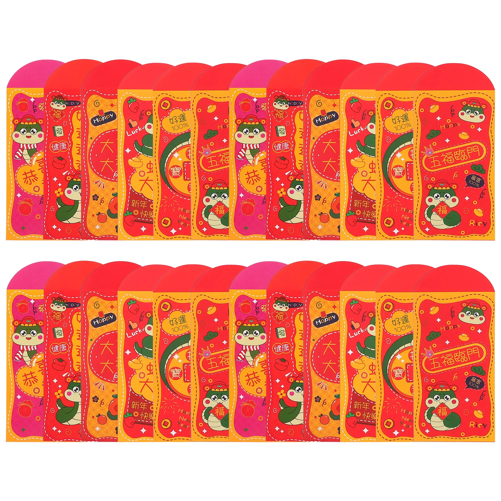 24pcs Lucky Money Envelopes Red Envelopes for Chinese New Year Chinese New Year Red Envelopes Traditional Hongbao Chinese New Ye