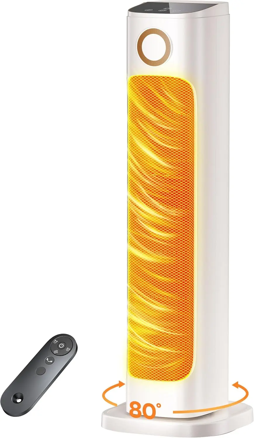 

25' Space Heater Indoor, 1500W Instant Heat, Heater Fan Combo, 15H Timer, Portable Room Heater with Remote, Tip-Over &amp