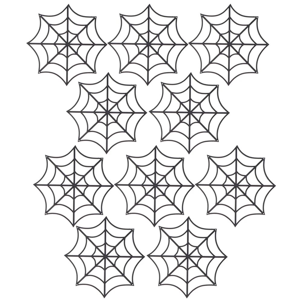 

10 Pcs Black Decor 20cm Plastic Halloween Party Decoration Hanging PropsHaunted House Gothics Cobwebs