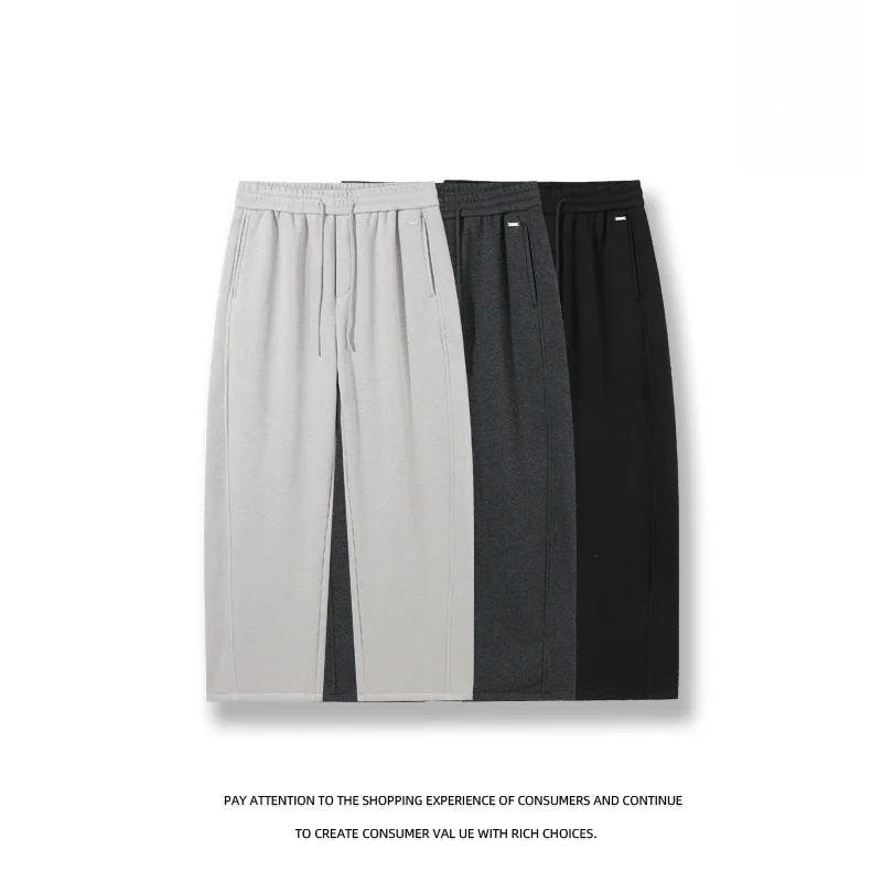 

Высококачественные мужские зимние утепленные брюки из углеродного волокна с флисовой подкладкой, прямого кроя, свободные, повседневные, удобные, прямые брюки-чинос