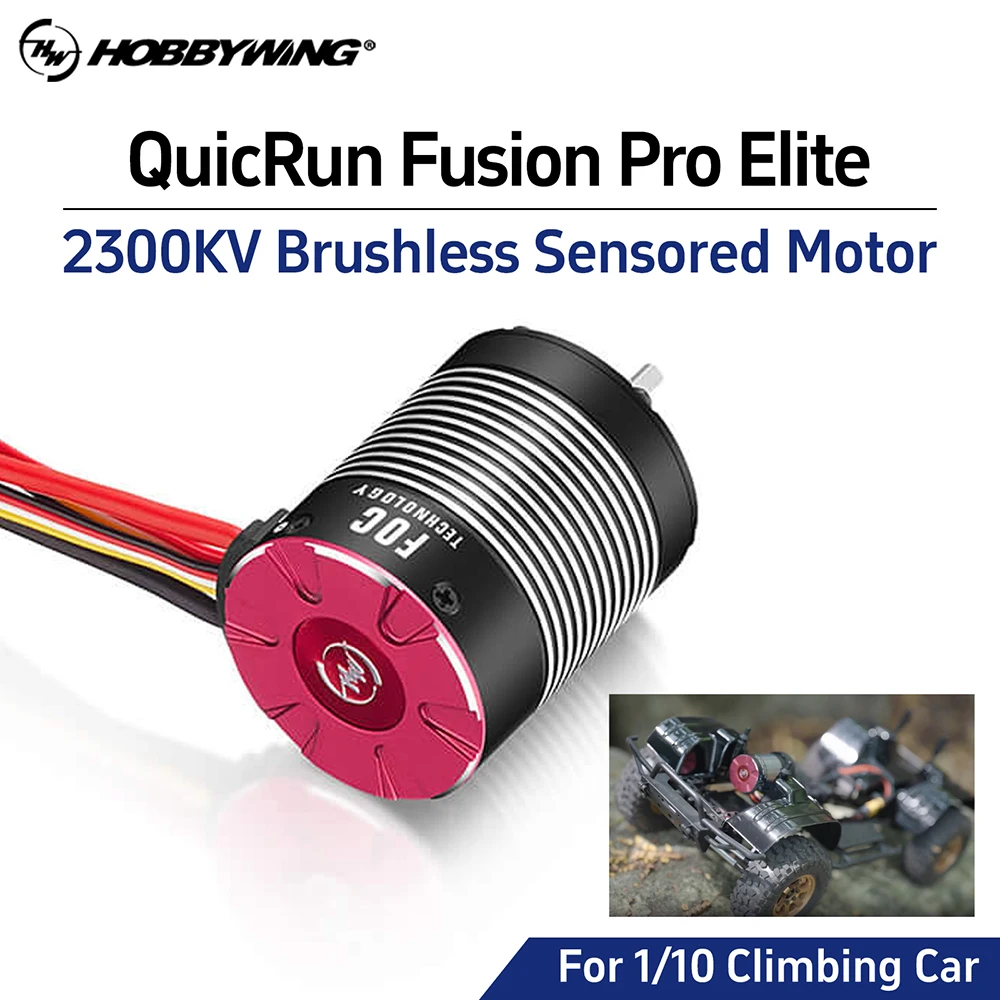 

Hobbywing 2300KV Brushless Sensored Motor IP67 3.175mm ESC Motor 2IN1 For 1/10 Crawler Car