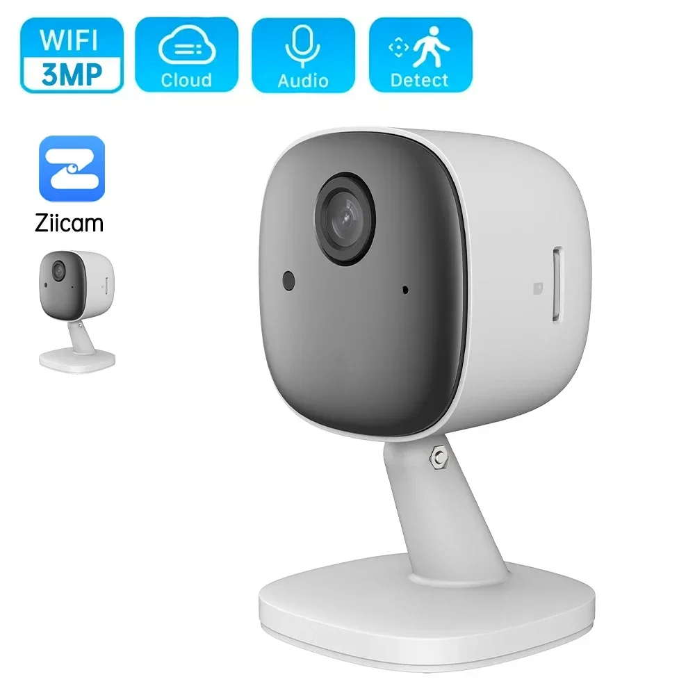 3MP Wifi Camera 2.4 GHz Baby Monitor Indoor, Pet Dog Security Camera with Phone App 2-Way Audio, Infrared Night Vision