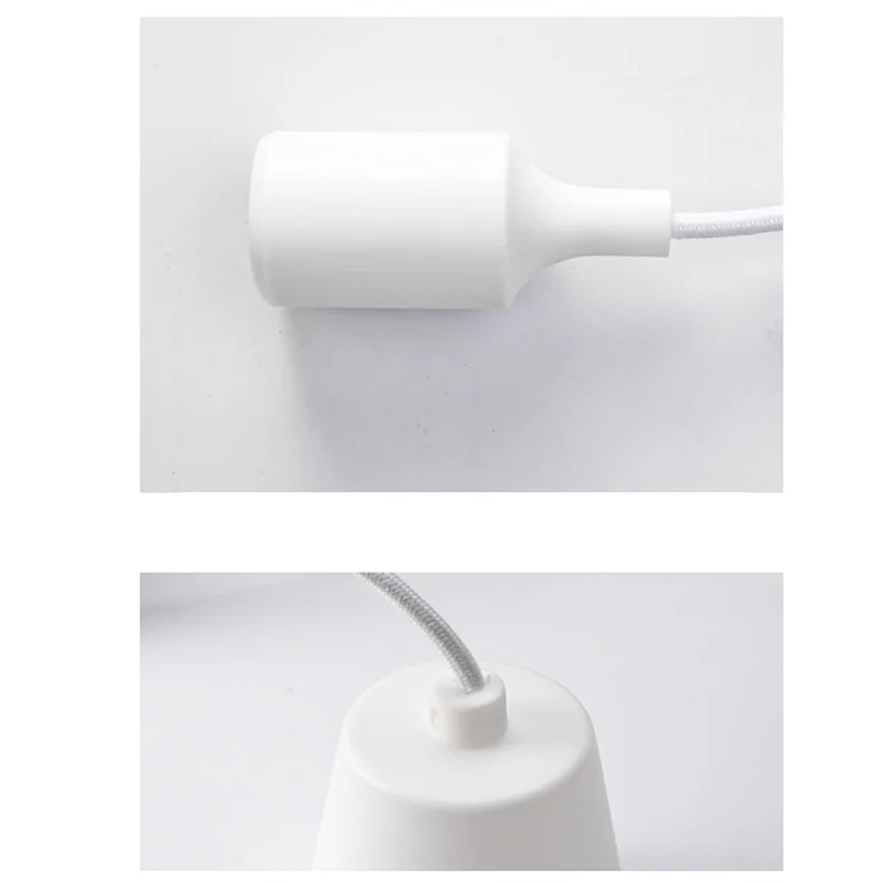 【DIY DECOR】E27 Hanging Lamp Holder For Kitchen Dining Room Ceiling LED Light Socket Base Silicone Pendant Lamp Base