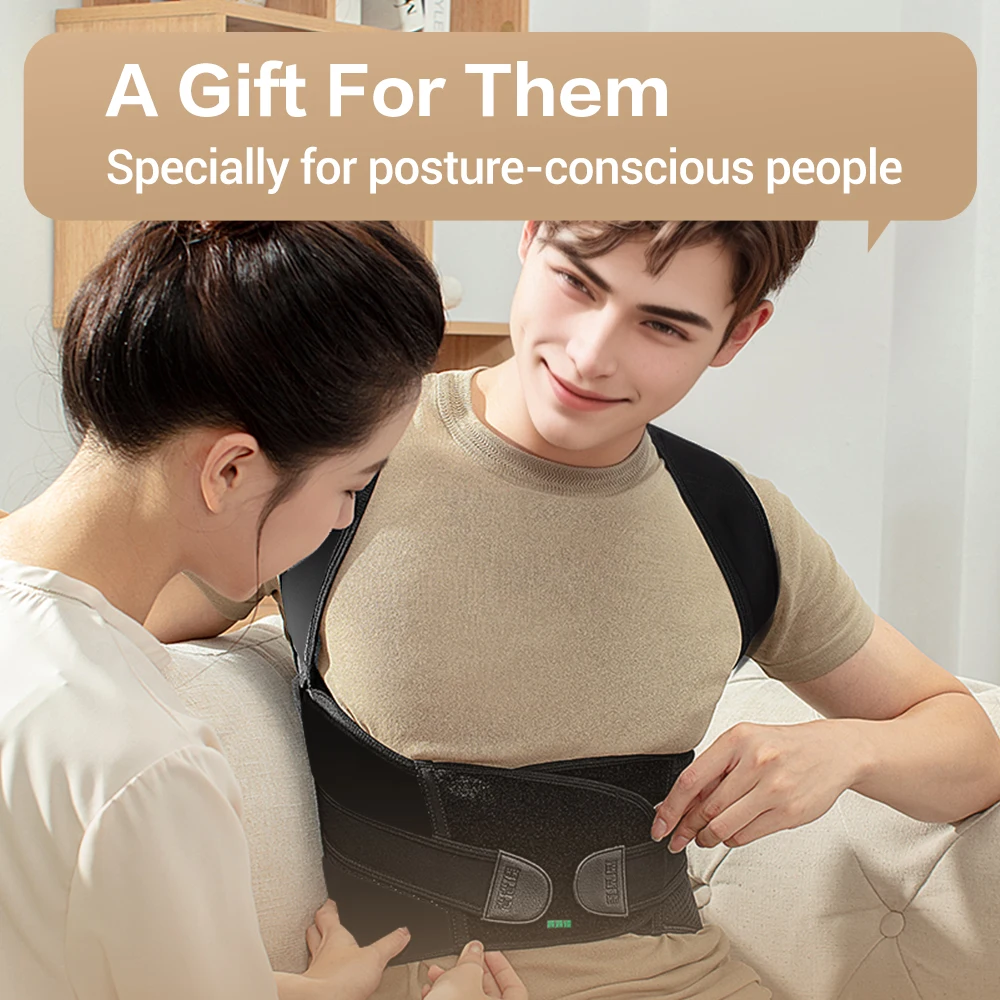 Cofoe Adjustable Posture Corrector Breathable Upper Back Brace Back Support Straightener for Neck Shoulder Lumbar Pain Relief