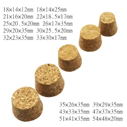 10pcs Top DIA 18mm To 54mm Wood Cork Lab Test Tube Plug Essential Oil Pudding Small Glass Bottle Stopper Lid Customized