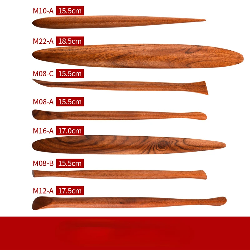 Pure Hand-made 7 Red Precious Wood Clay Plastic Hand-made Finely Carved Colored Oil Mud Pottery Clay Tools