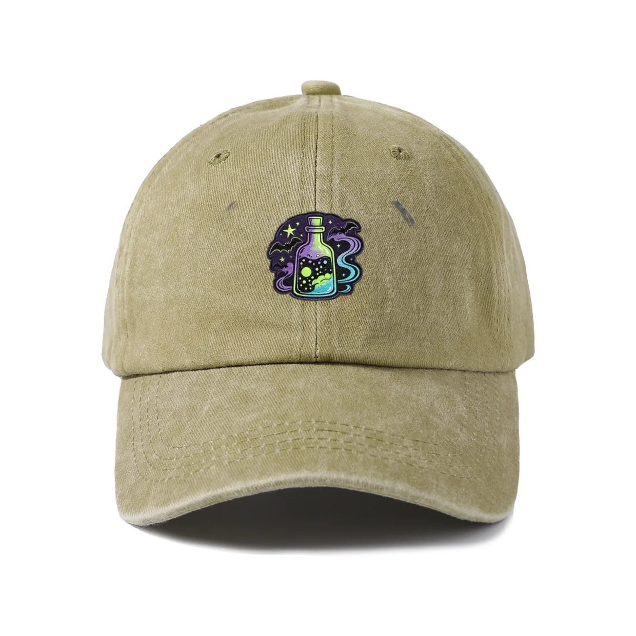 Magic Potion Bottle Graphic Baseball Cap, Vintage Washed Adjustable Unisex Dad Hat, Streetwear Gift
