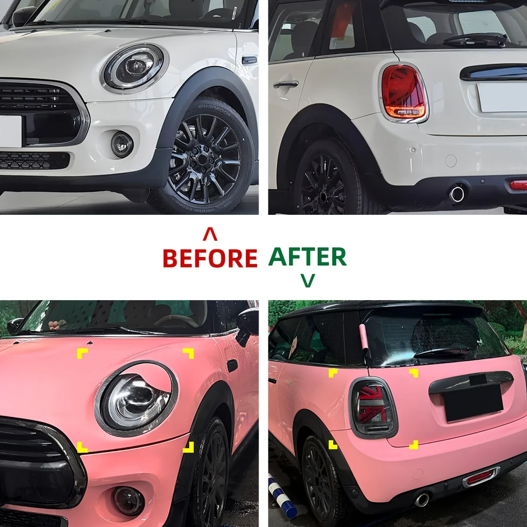 Rear/Front Lamp Accessory Taillight Trim Rings Cover For Mini Cooper F55 F56 F57 2014-2024 Glossy Black/Carbon Look