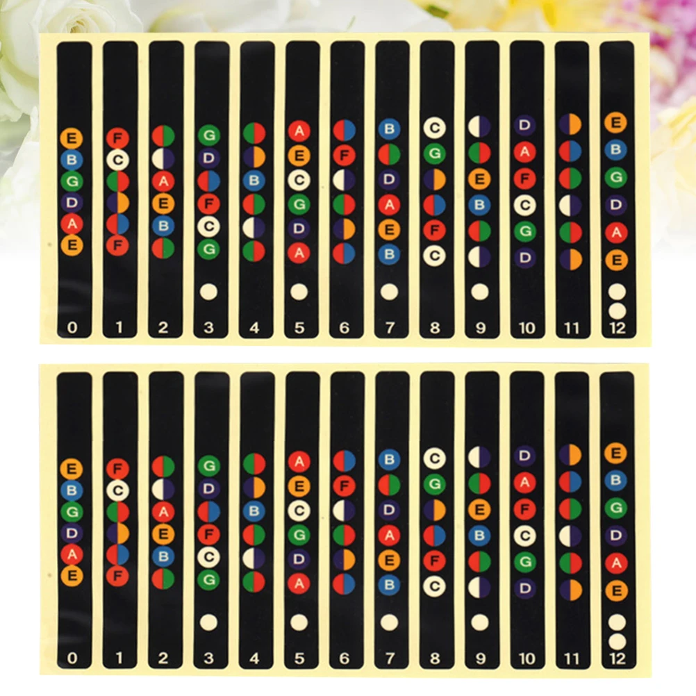 

10pcs Guitar Fretboard Sticker Notes Map Labels Fingerboard Decals For Acoustic Electric Guitar Durable High Grade Material