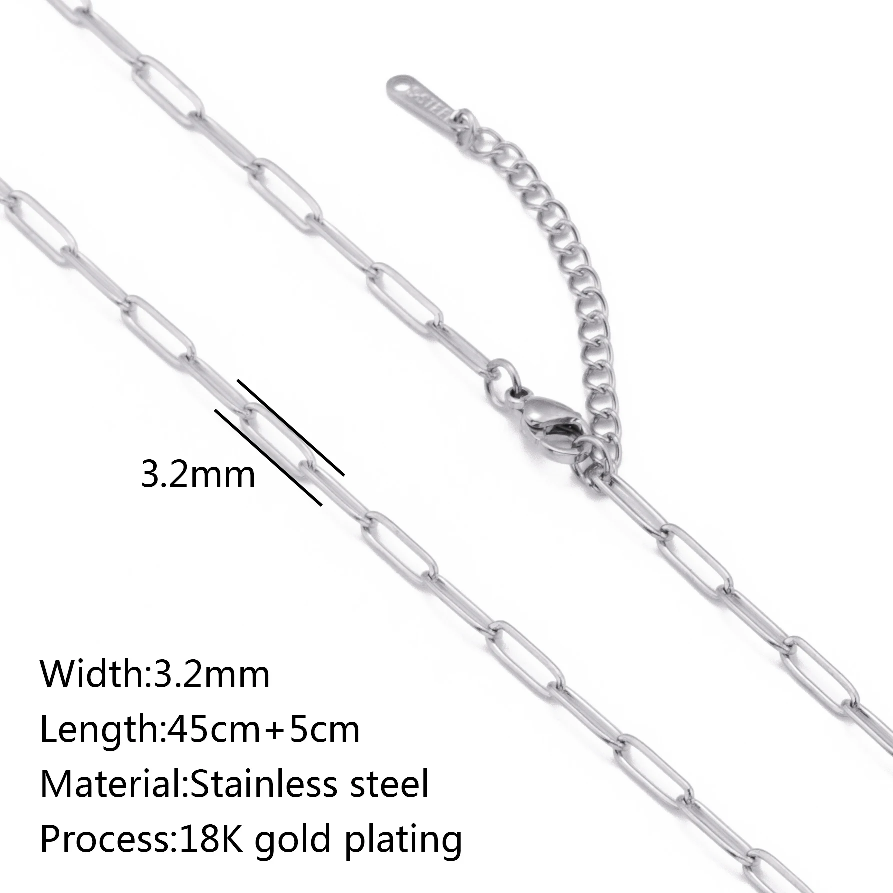 5pc 18K goudkleur PVD verguld roestvrij staal Cuba Cross O Ripple Twisted Chain ketting verstelbare ketting DIY ketting groothandel