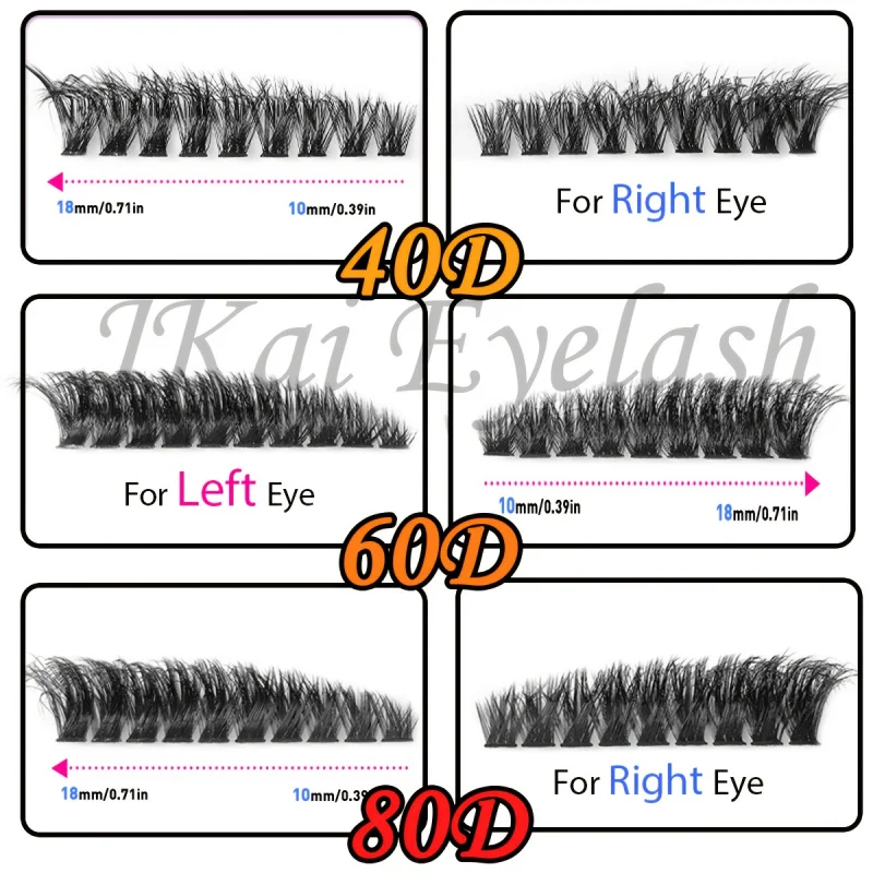 640個入りプロ用DIYまつげエクステキット（グルー、ピンセット、ブラシ付き）- 極厚ふわふわナチュラルボリューム、9-16mmの長さ