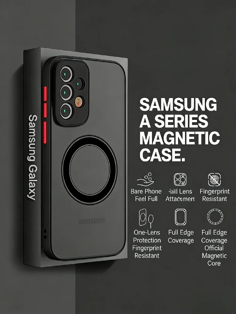 

Magnetic Matte Anti-Fall Protective Case for Samsung S25 Ultra S25 S24 S23 S22 A52 A53 A73