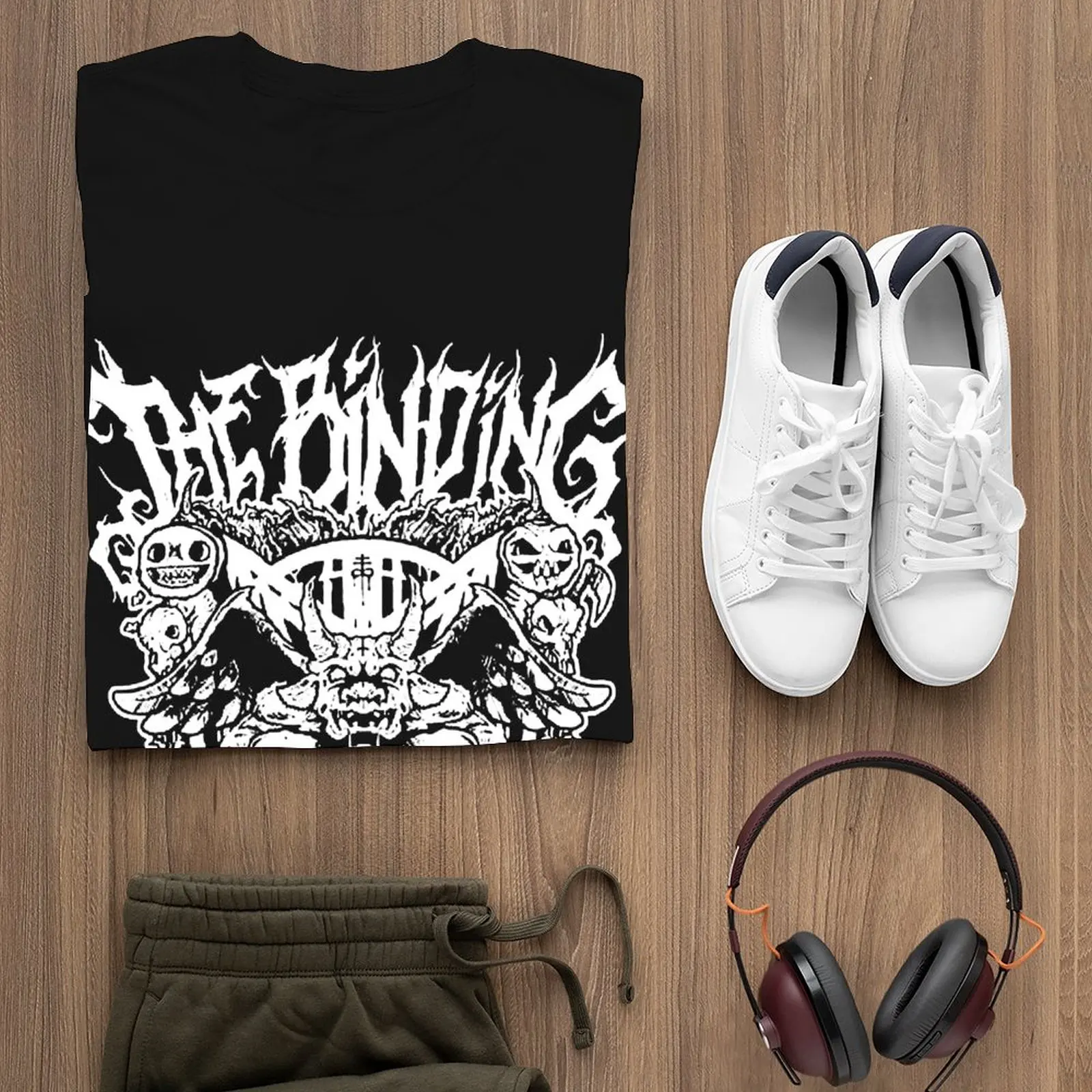 Men T Shirt Evil Up The Binding Of Isaac Awesome T-Shirt Video Game Afterbirth Wolf Comic Cotton Graphic Tshirt Round Neck tops