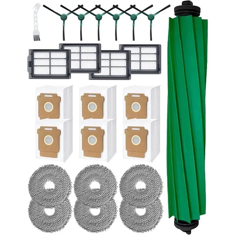 

Аксессуары A83G для Irobot Roomba Plus 405/505 - Запасные части: основная и боковые щетки, HEPA-фильтр, мешок для сбора пыли, набор для уборки роботом.