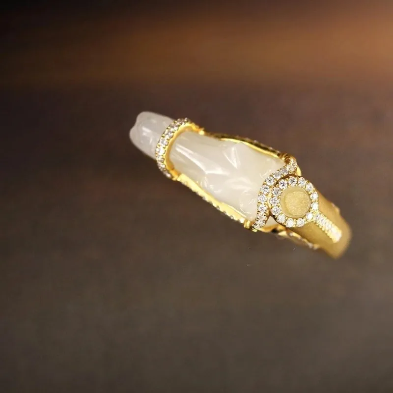 2026 New Hot Sale Hetian Jade Horse Head Ring, 