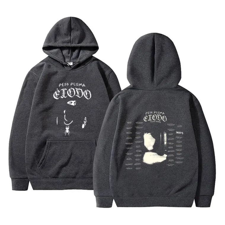 Singer Peso Pluma Exodo Tour 2024 Hoodie GENESIS Music Album Cover Sweatshirt Men Oversized Hoodies Men's Hip Hop Fashion Hoody