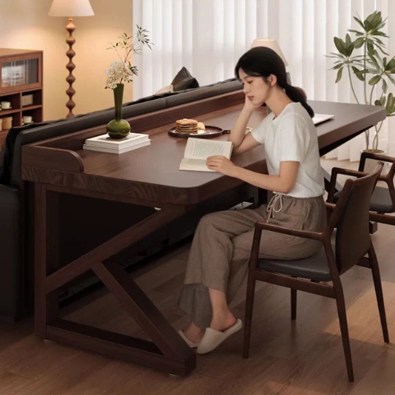 

Aesthetic Wooden Office Desk Executive Reception Modern Computer Office Desk Design Minimalist Meuble Bureau Lounge Furniture