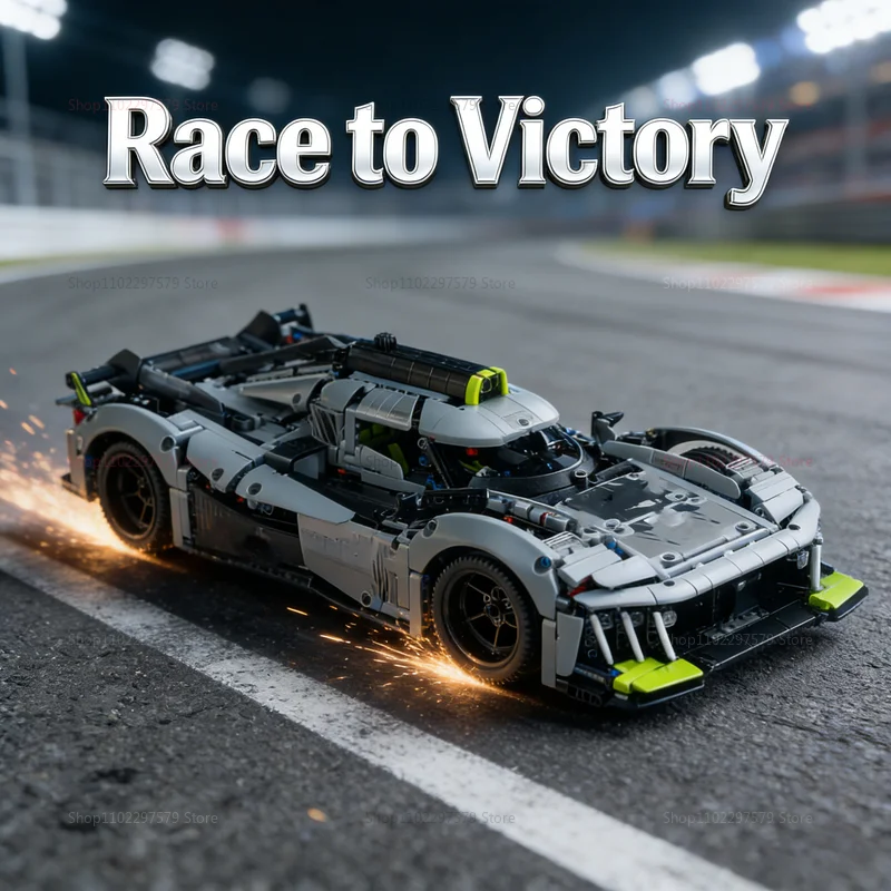 1:10 レーシングカーモデルキット 1775 ピース メカニカルスーパーカービルディングセット クリエイティブキッズ 大人 車愛好家へのクリスマスギフト