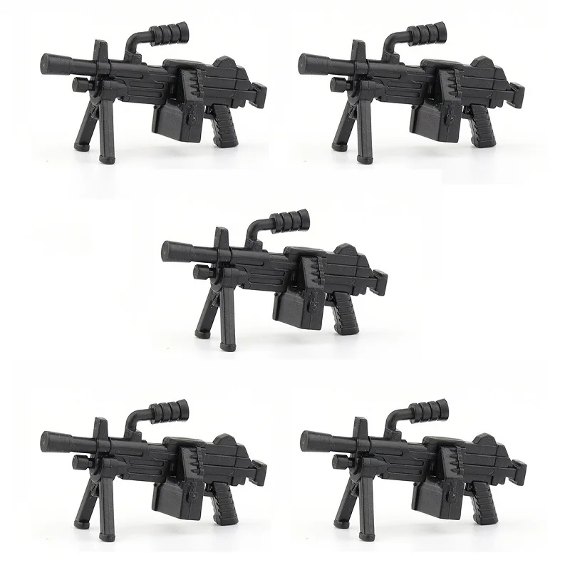 Light Machine Gun Military Army Blocks Weapons Swat City Police Mini Action Figures Moc Accessories Building Mini Toys for Boys