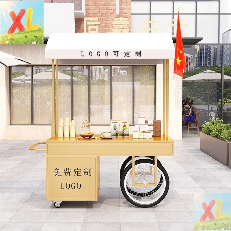 

Ручная тележка для десерта, поплавок, автомобильный креативный уличный рекламный киоск для супермаркета со шкафом, мобильный киоск