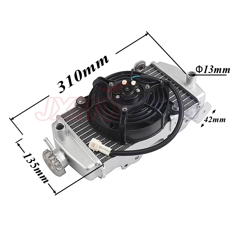 Zongshen 4 valve NC250 water cooled 250cc engine radiator xmotos apollo water box with fan accessories For KAYO BSE motorcycle