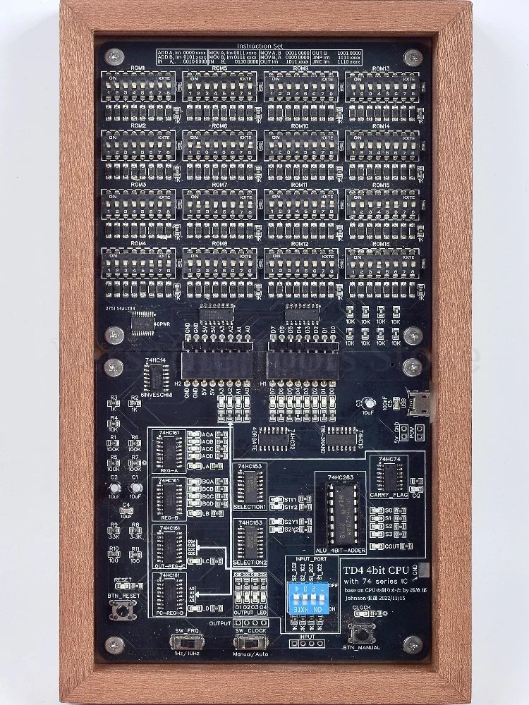 4 TD4 CPU Homemade Beginner 74 Series Chip Logic Circuit Design CPU Operating Principle Learning
