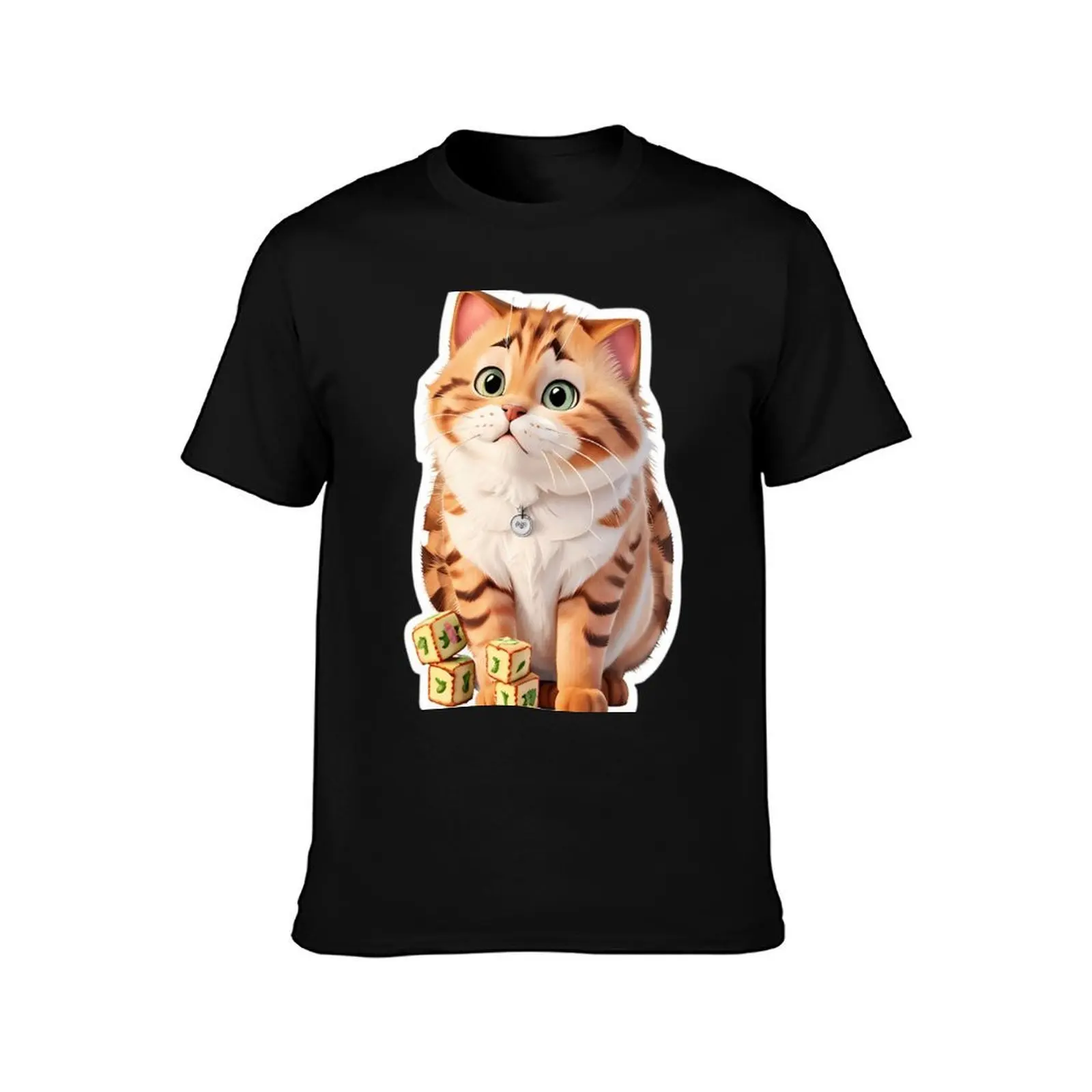 tater tot cat cute funny T-Shirt, Summer Casual Cotton Tee, Oversized Streetwear Tops, Vintage Graphic Print, Unisex Men Women