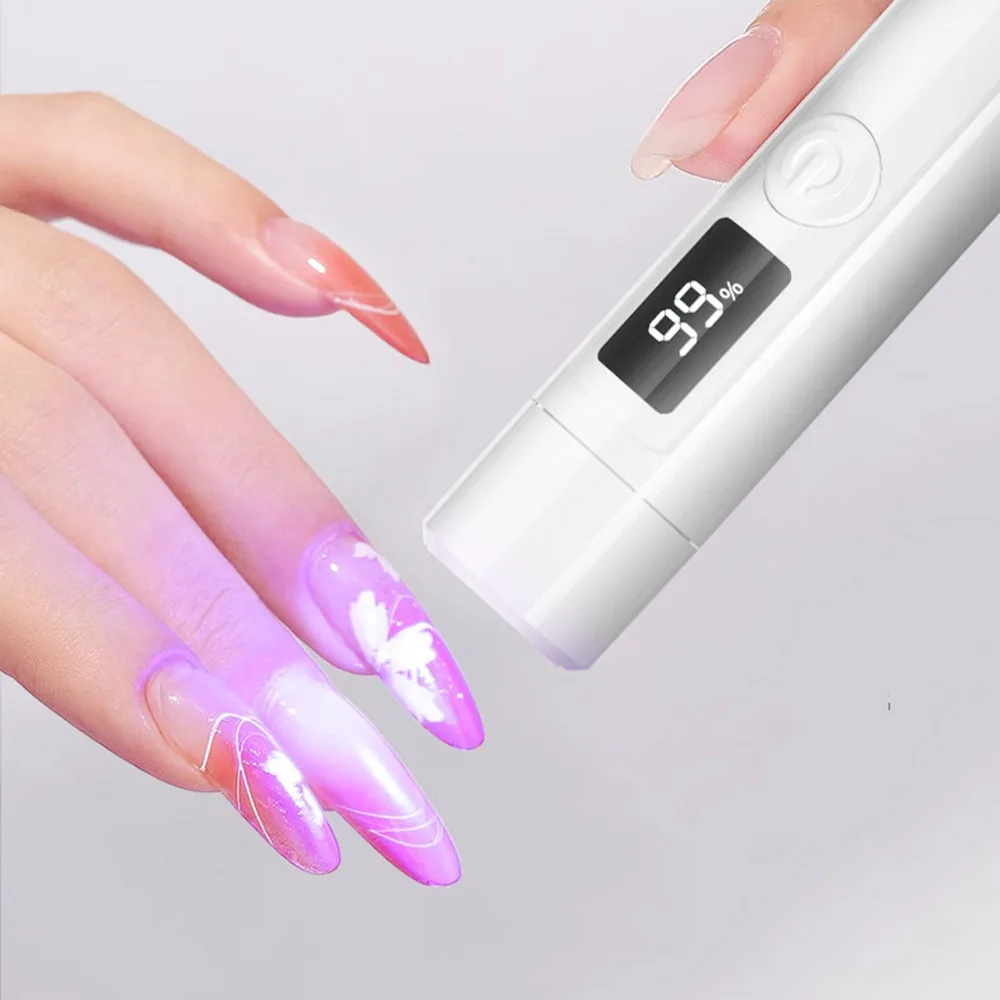 Mini UV Nail Lamp Dryer Machine Portable USB Rechargeable LED Nail Quick Drying Light Handheld Manicure Lamp For Gel Varnish