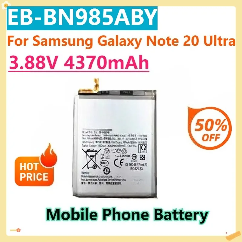 

Для Samsung Galaxy Note 20 Ultra EB-BN985ABY 3,88 В 4370 мАч Сменный аккумулятор + инструменты