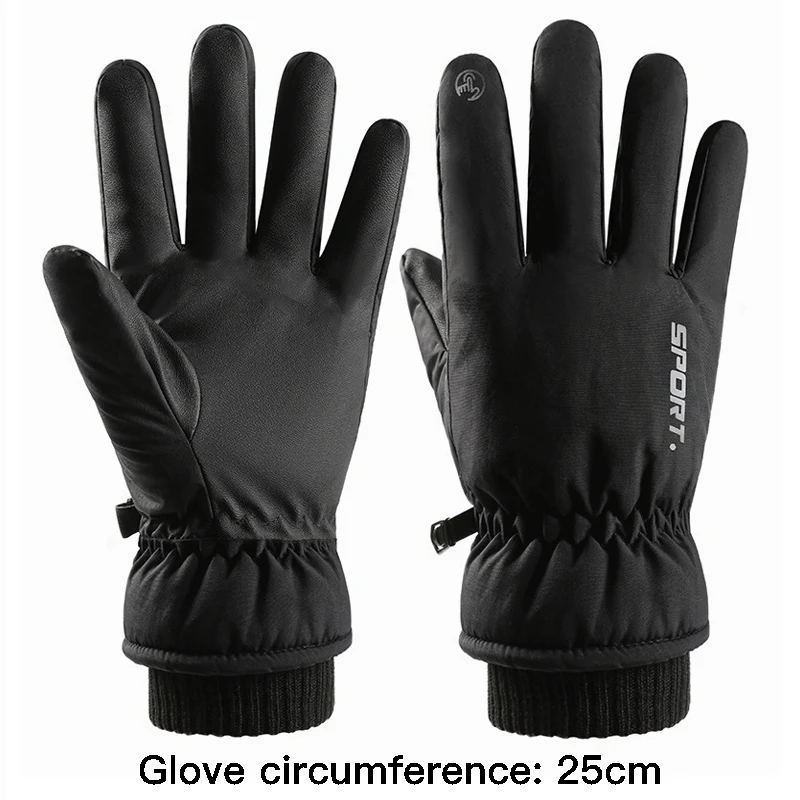 

High quality winter ski gloves for men and women waterproof hand warmer new 2024 cycling outdoor gloves black grey