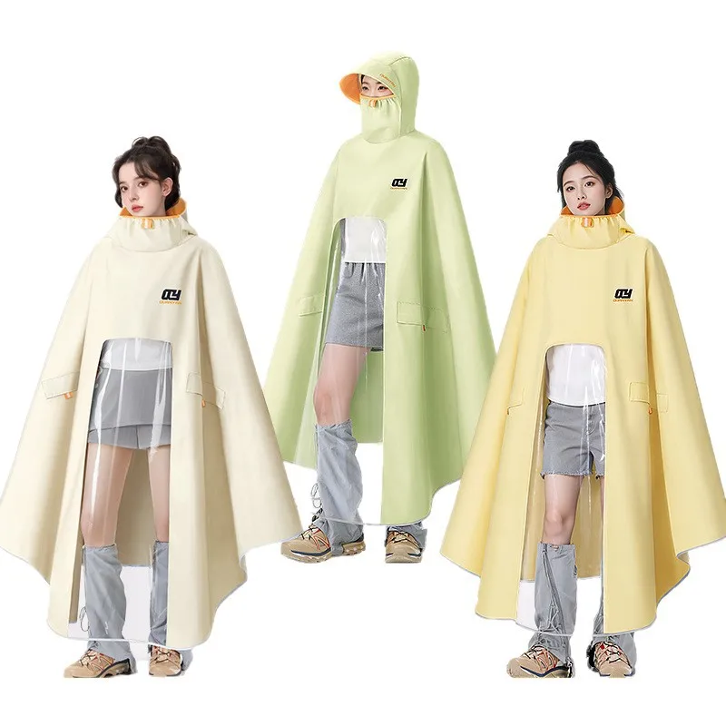 

Thiened Long Vehicle Raincoat Full Enclosure Single Person Waterproof eat for Rain ential Helmet Wearable