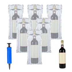 Wine Bottle Protector Bubble Bags Wine Bottle Protector Inflatable Wine Bottle Protective Bag with Pump Inflatable Packaging Bag